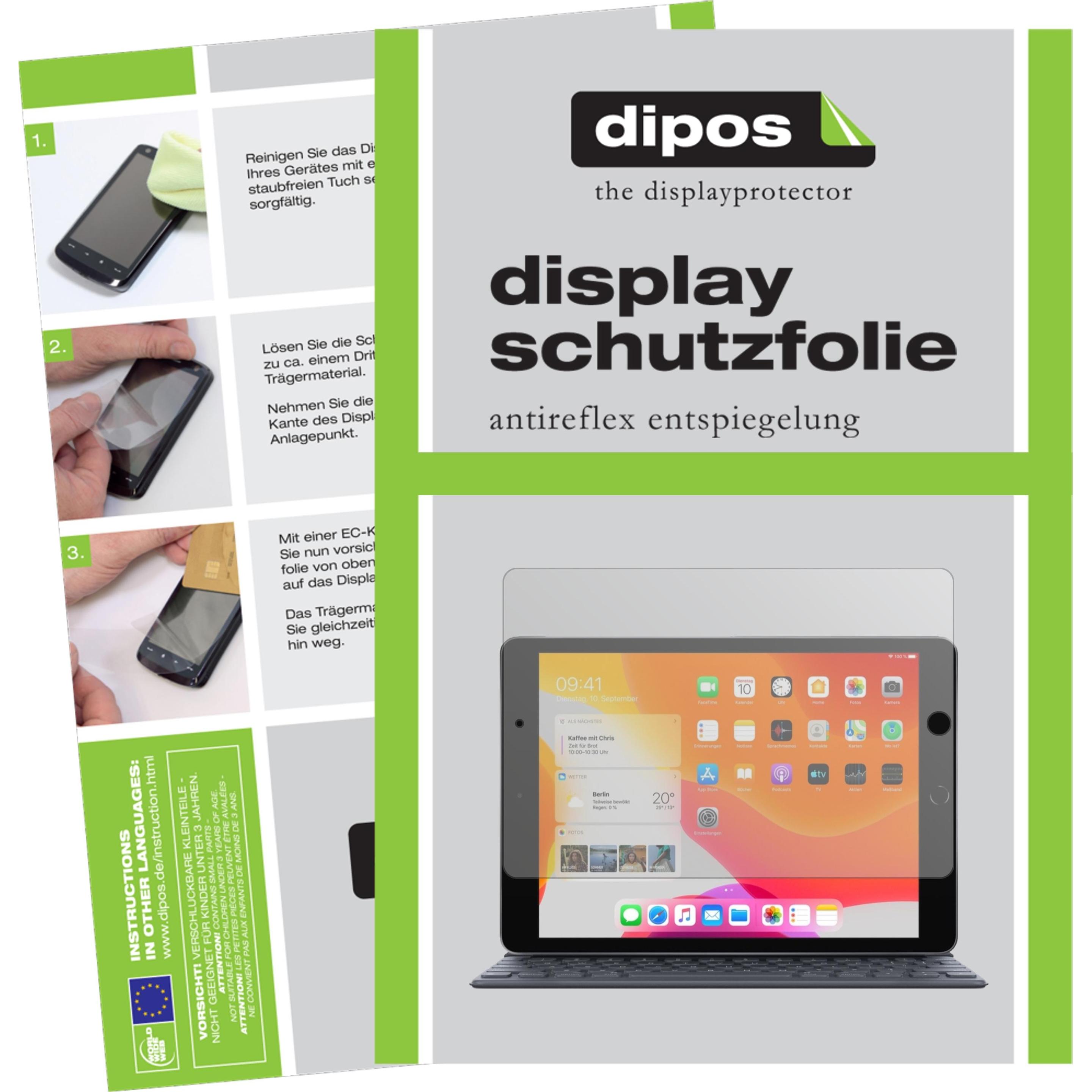 Dipos Displayschutzfolie Antireflex (1 Stück, iPad 2019 (7. Gen)), Tablet Schutzfolie