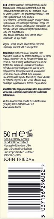 Nährwerte und Zutaten John Frieda PROfiller+ (50 ml)