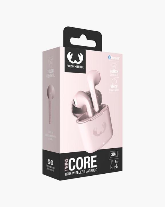 Productafbeelding Fresh'N Rebel n Rebel - Twins Core - Echte draadloze oordopjes - Rookroze (Geen ruisonderdrukking, 6 h, Draadloze)
