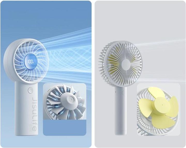 Immagine prodotto Jisulife Mini wentylator Handheld Fan Life4 3600mAh przenośny wiatraczek USB - szary