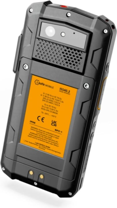 I.safe Mobile MOBILE IS540.2 ATEX GSM Ex Zone 2 15.2 cm (6.0 inch) Gorilla Glass 3, Met handschoenen te gebruiken (128 GB, Black, 6", Dual SIM, 0.00 Mpx, 5G)