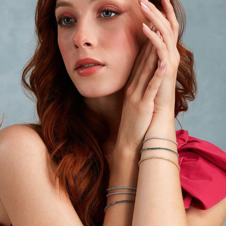 Immagine prodotto La Petite Story Bracciale tennis placcato oro con zirconi trasparenti Argento LPS05AWV34 (16 cm, Argento 925)