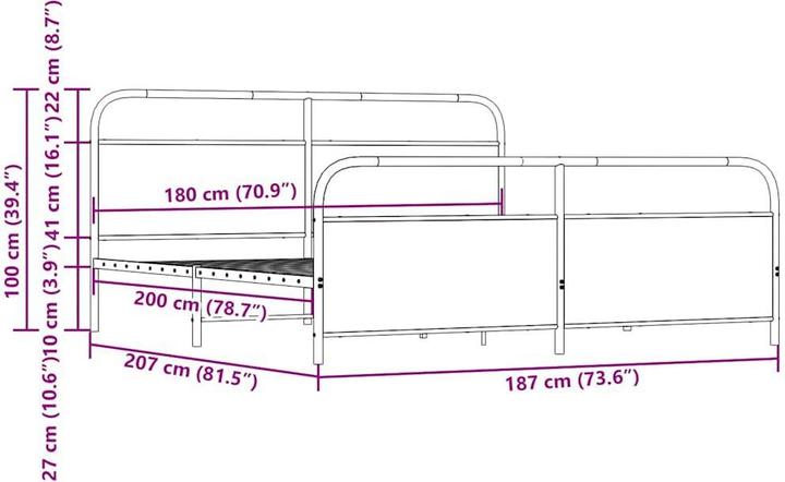 Image du produit vidaXL Bettgestell (180 x 200 cm)
