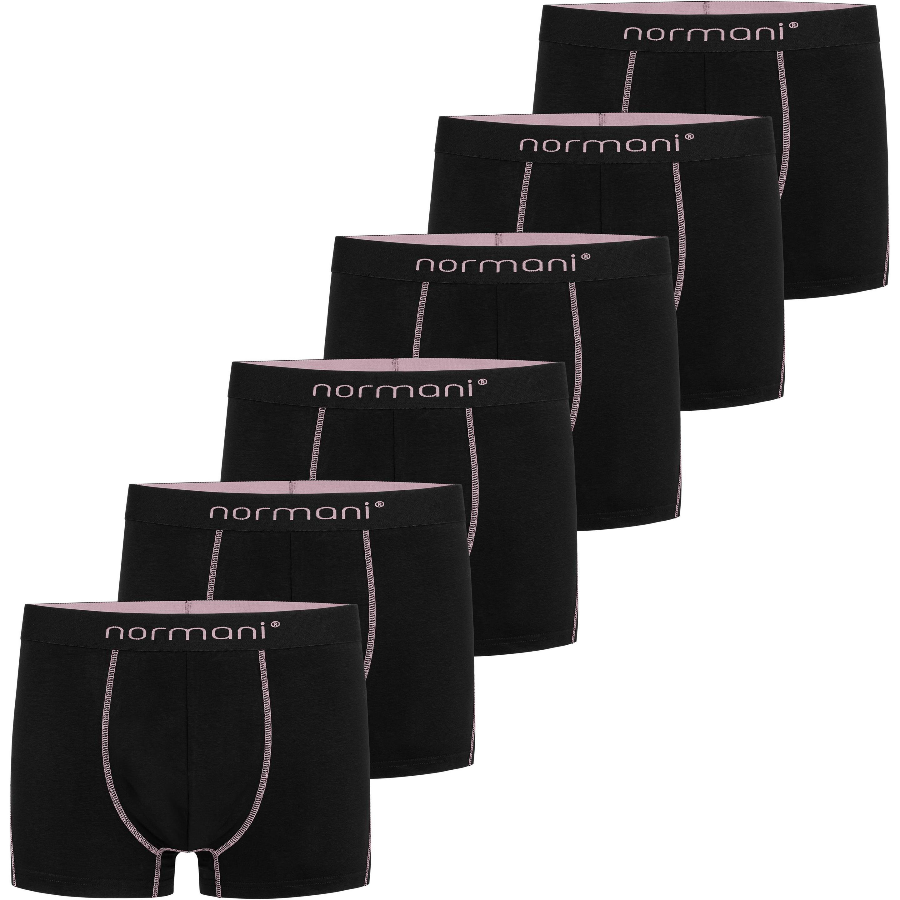 Normani, Herren, Unterhosen, 6 weiche Boxershorts aus Baumwolle, Rosa, (3XL, 6er Pack)