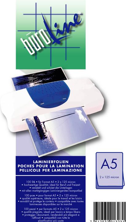 Immagine prodotto BüroLine Pellicole di laminazione (A5, 100 Pezzo/i, 125 µm)