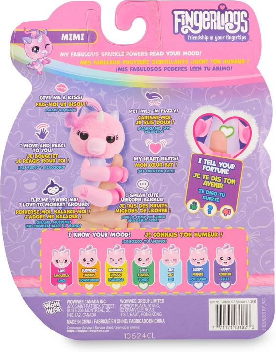 Image du produit WowWee Fingerlings Fortune Telling Fingerling Magic Mood Enhjørning
