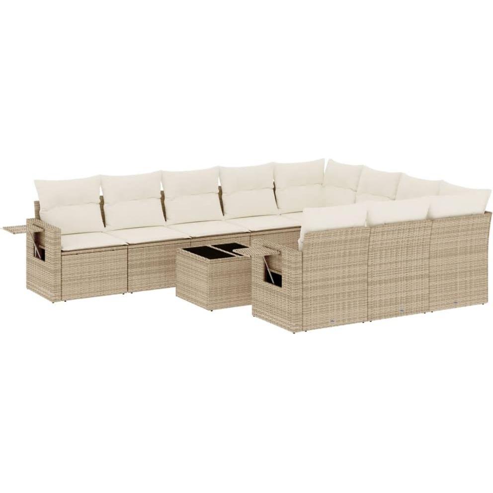 VidaXL, Gartenlounge, 10-tlg. Garten-Lounge-Set mit Kissen