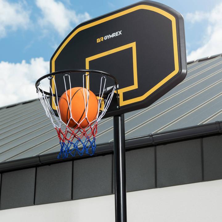 Produktbild Gymrex Basketballkorb mit Ständer Basketballanlage wetterfest Korbanlage 200-305cm