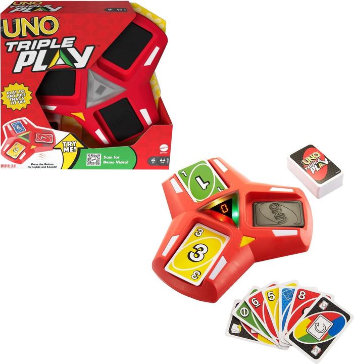 Produktbild Mattel Games Uno Triple Play (2 - 6 Spieler)