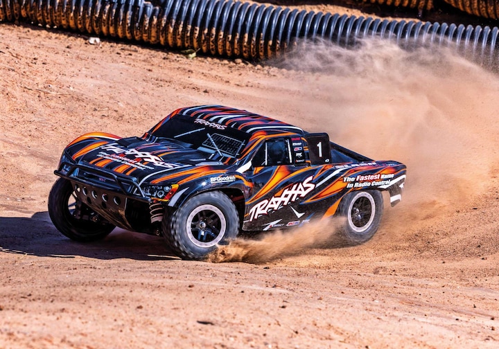 Immagine prodotto Traxxas Slash 4x4 VXL Clipless arancione 1/10 Short-Course RTR Brushless, HD, senza batteria e caricatore (RTR pronto all'uso)