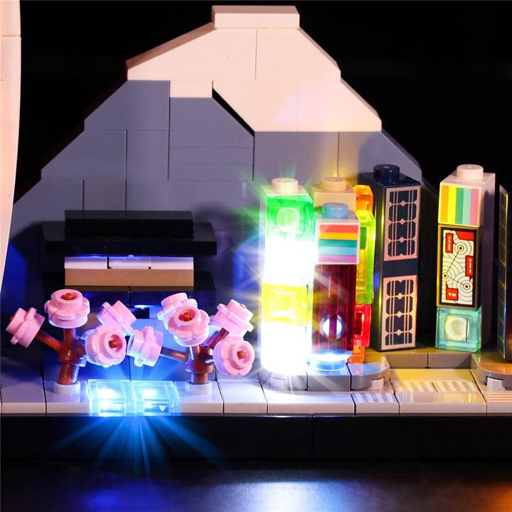 Actual product image BrickBling LED light set for LEGO Skyline Series Tokyo (21051)
