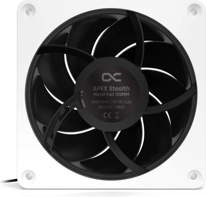 Produktbild Alphacool Apex Stealth Metal 120mm L?fter 2000rpm (wei?/schwarz) (120 mm, 1 x)