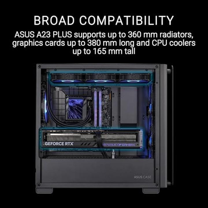 Produktbild ASUS Geh A23 PLUS TG ARGB BLACK (Mini-ITX, mATX)