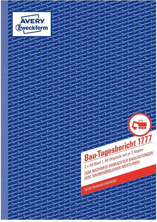 Produktbild Avery Bau-Tagesbericht (40x)