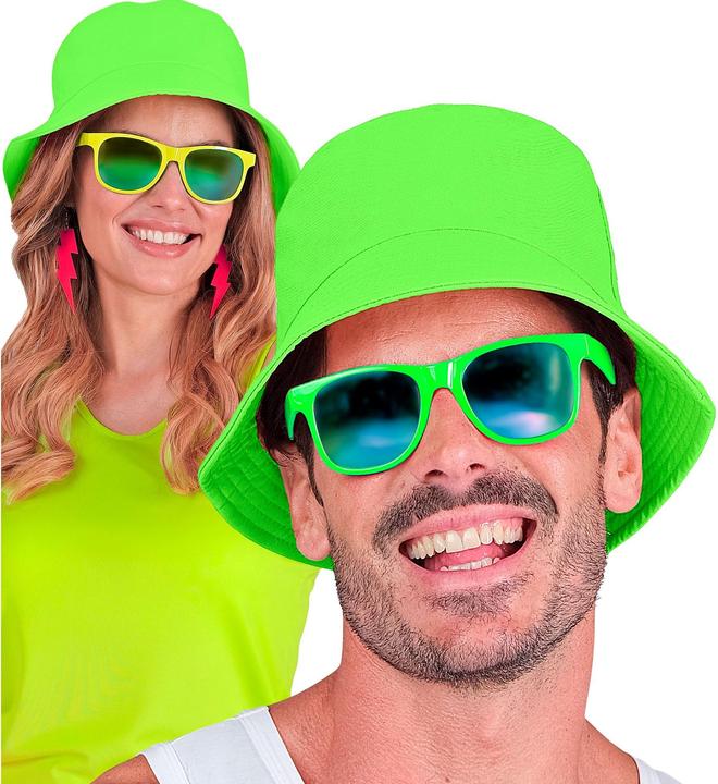 Immagine prodotto Widmann Cappello da pescatore a secchiello anni '80 verde neon