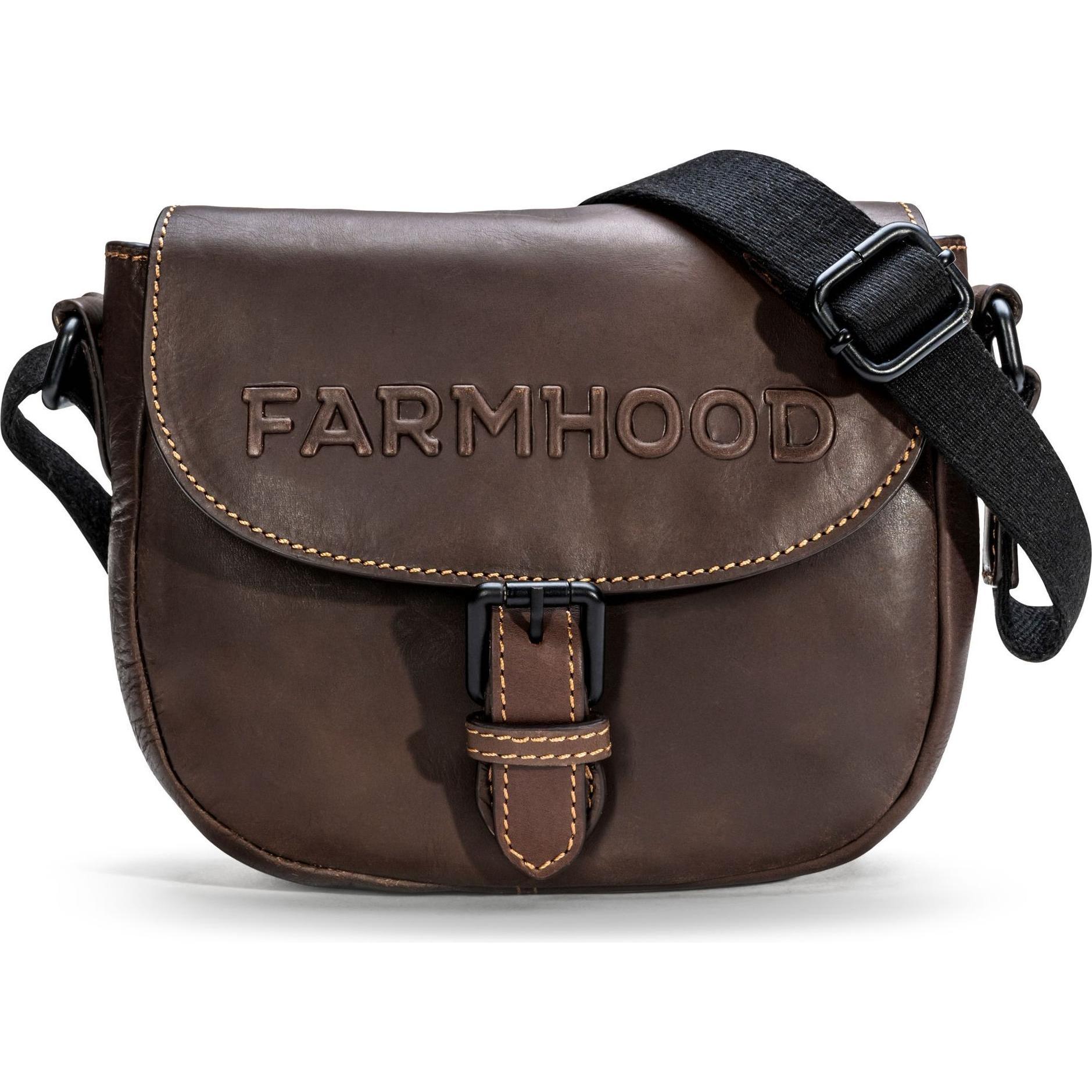 Farmhood, Handtasche, Nashville M Umhängetasche Leder 21 cm, Braun