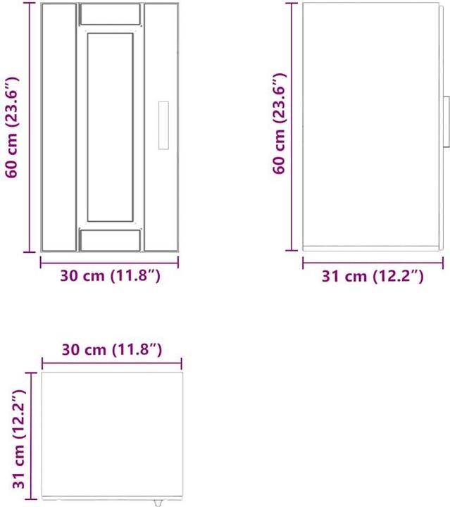 Produktbild vidaXL Küchen-Wandschrank (30 x 31 x 60 cm)