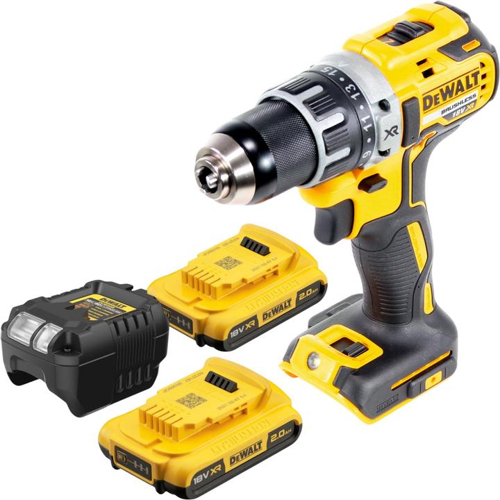 Immagine prodotto DeWalt DCD 791 D2 Akku Bohrschrauber 18 V 70 Nm Brushless + 2x Akku 2,0 Ah + Ladegerät (Batteria ricaricabile)