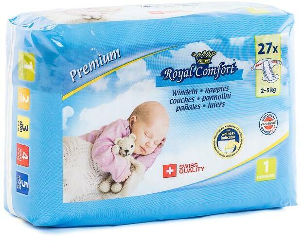 Produktbild Royal Comfort Windeln (Gr. 1, Tragepack, 27 Stk.)