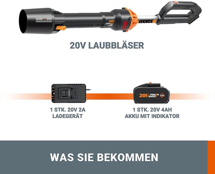 Produktbild Worx WG543E (Akkubetrieb, Laubbläser)