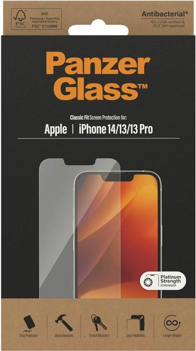 Actual product image PanzerGlass Classic Fit (1 Piece, Apple iPhone 14, Apple iPhone 13 Pro, Apple iPhone 13)