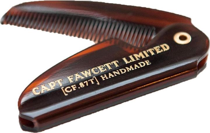Captain Fawcett Pettine da baffi tascabile pieghevole