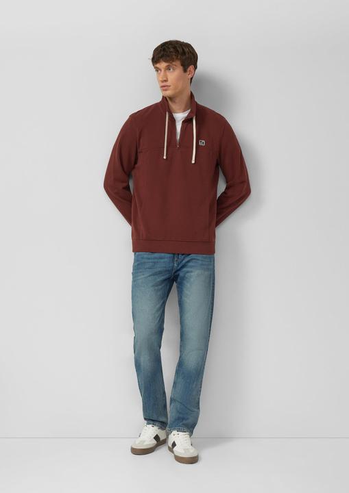 Produktbild s.Oliver Sweatshirt Sweatshirt mit Eingrifftaschen und Label-Patch (M)