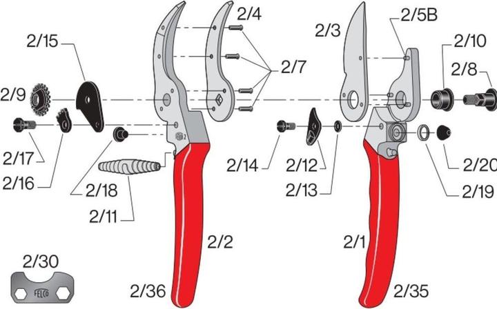 Produktbild Felco Reperatur-Set zu Nr. 11/90, Rot