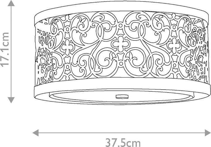 Produktbild Elstead Lighting Arabesque Deckenleuchte E27 2-fach Blattsilber Patina (E27)
