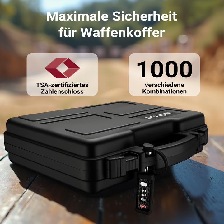 Immagine prodotto Wiltec Waffenkoffer Zahlenschloss Kofferschloss Gewehrkoffer Vorhängeschloss