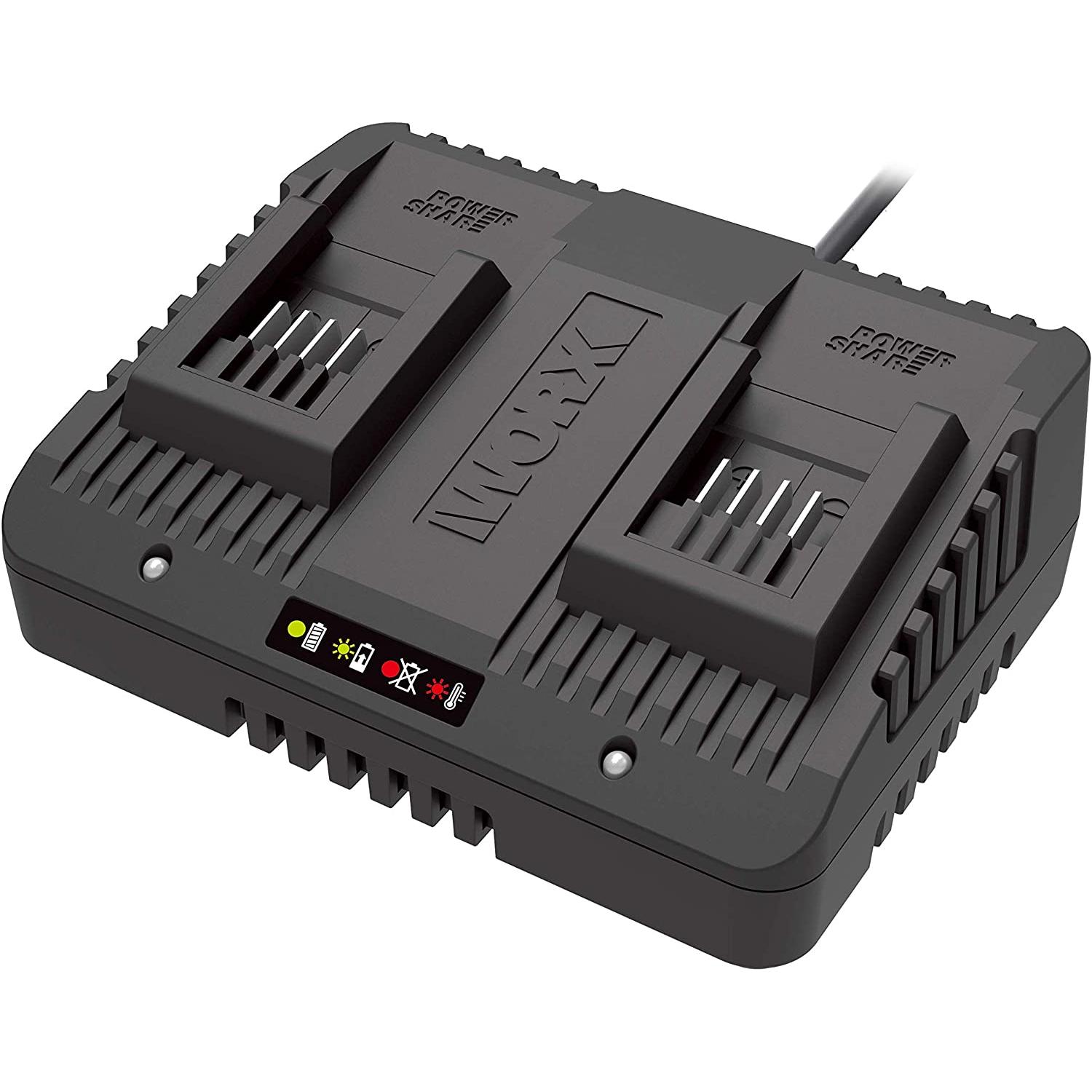 Worx, Batteria + Caricatore, Caricatore doppio WA3772 (20 V)