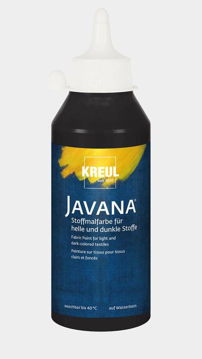 Produktbild Kreul Javana Stoffmalfarbe für helle und dunkle Stoffe, 250 ml (Schwarz, 250 ml)