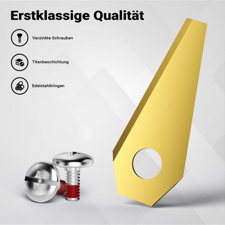 Immagine prodotto Wiltec Rasenroboter Messer Set Titan 49x19mm 18 Stück Mähroboter Rasenmäher (Robot falciante)