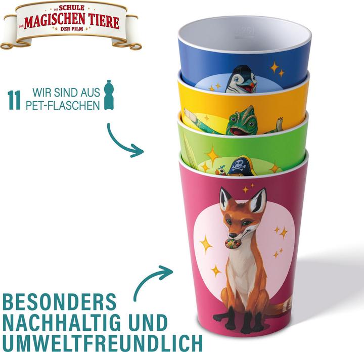 Actual product image Awave The school of magical animals - drinking cup set, 250 ml, made of rPET (0.25 l, 4x)