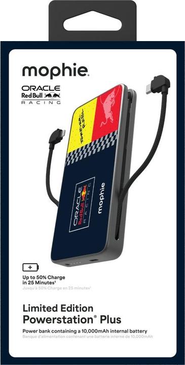 Produktbild mophie Powerstation Plus 10K Red Bull Racing - 10.000 mAh Powerbank (10000 mAh, 30 W, 37 Wh)