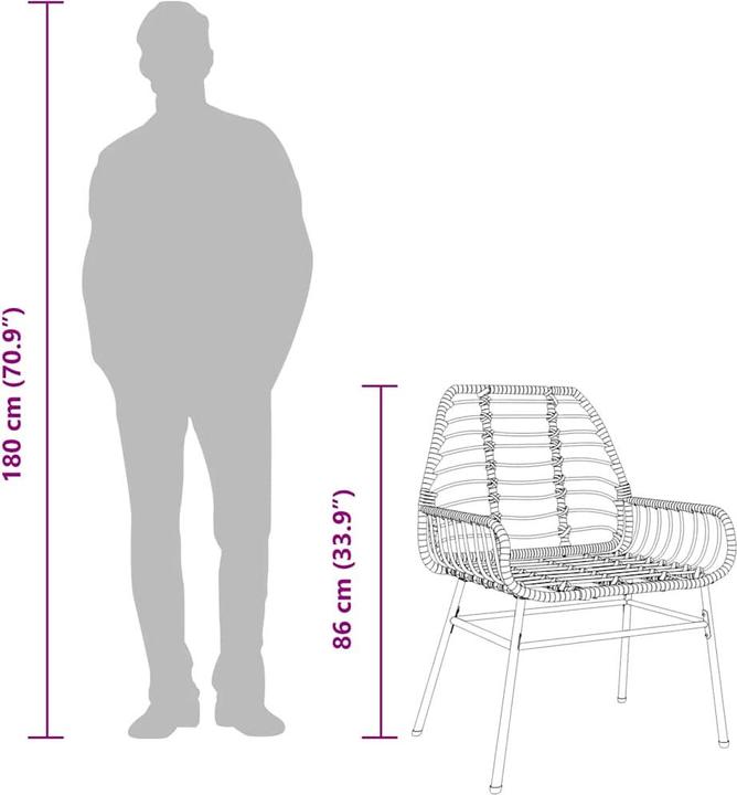 Actual product image vidaXL Garden dining set (160 cm)