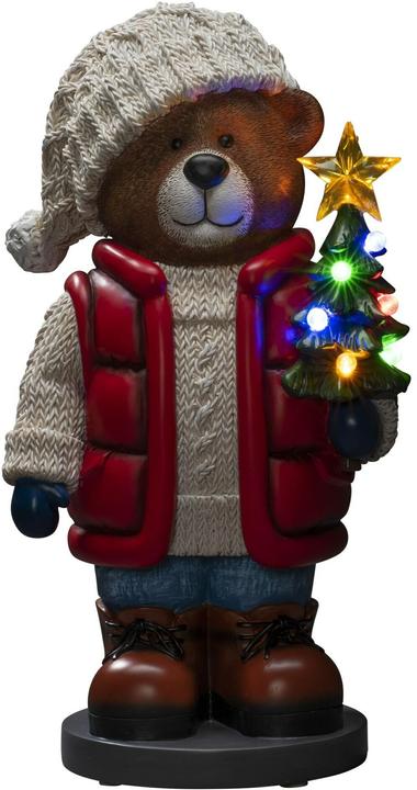 Konstsmide LED Figure Fibre Optic Teddy Bear, 8 Diodes, 18 cm, Multicoloured