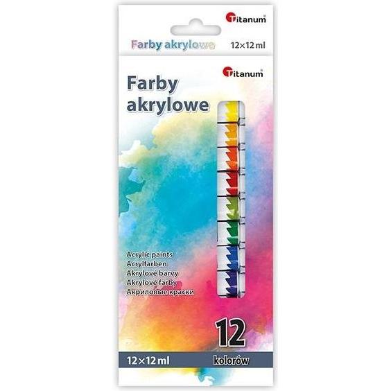 Kolorowe Baloniki, Colore + Vernice per fai da te, Acrylfarben 12 Farben (12 ml)