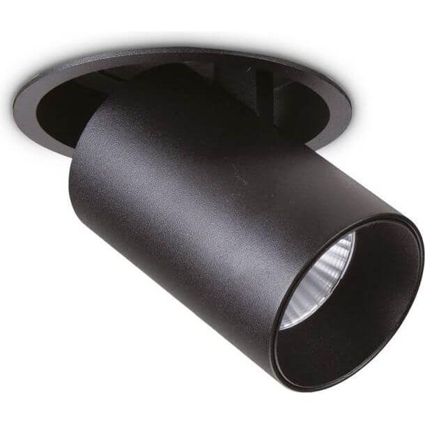 Ideal lux, Wandleuchte + Deckenleuchte, NOVA LED Einbauleuchte 12W ⌀100mm Schwarz neutralweiss 267920 (1100 lm)