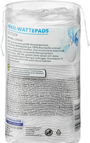 Nutritional values and ingredients dm ebelin Maxi