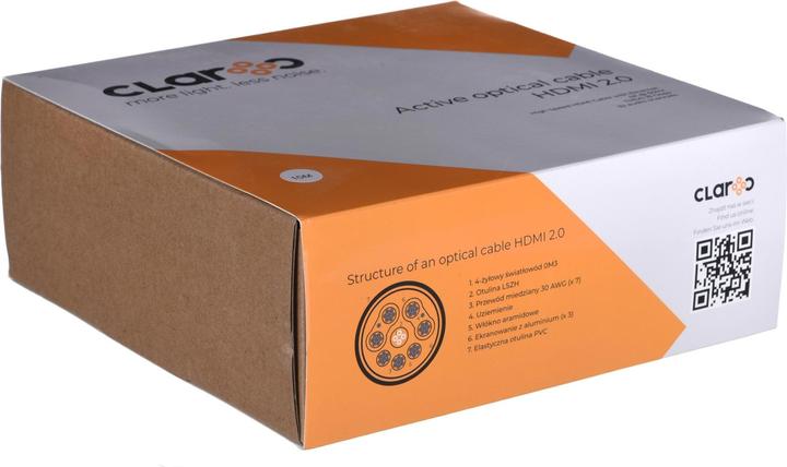 Produktbild Claro HDMI CABLE FIBER OPTIC AOC 2.0 4K 10M - Kabel - Digital/Display/Video (10 m)