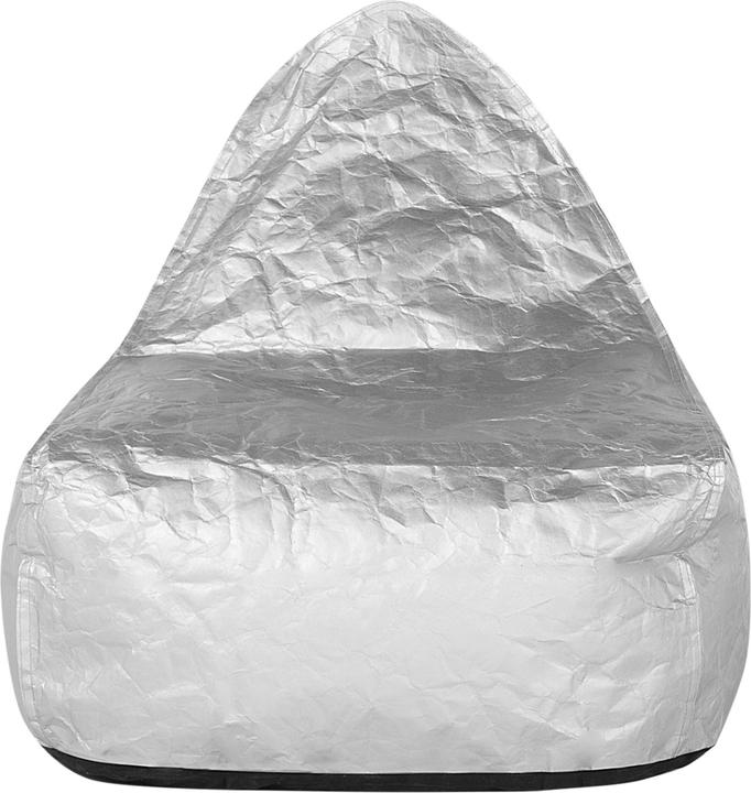 Actual product image Beliani Silver beanbag DROP