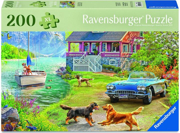 Actual product image Ravensburger Puzzle 12001370 - Summer house by the lake - Puzzle for older people and seniors, with 200 (200 pieces)