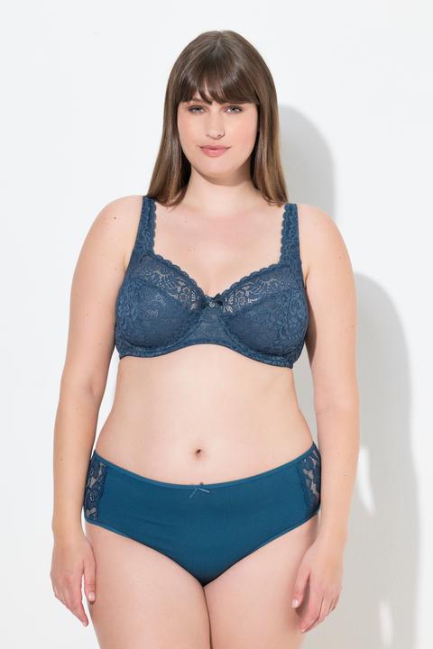 Image du produit Ulla Popken Soutien-gorge à armatures, dentelle florale, entièrement confectionné en dentelle, bonnet C-E (105 G)