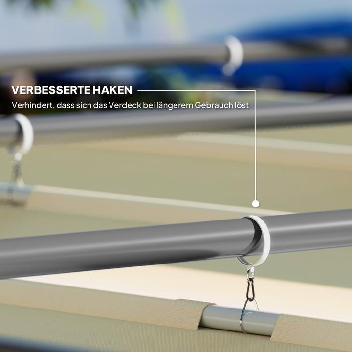 Immagine prodotto Outsunny Pergola Metall, Polyester Beige (298 cm, 297 cm)