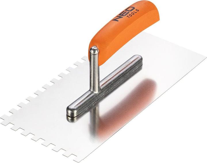 Actual product image Neo Trowel with teeth 270x128mm teeth 8x8x8mm wooden handle (50-163)