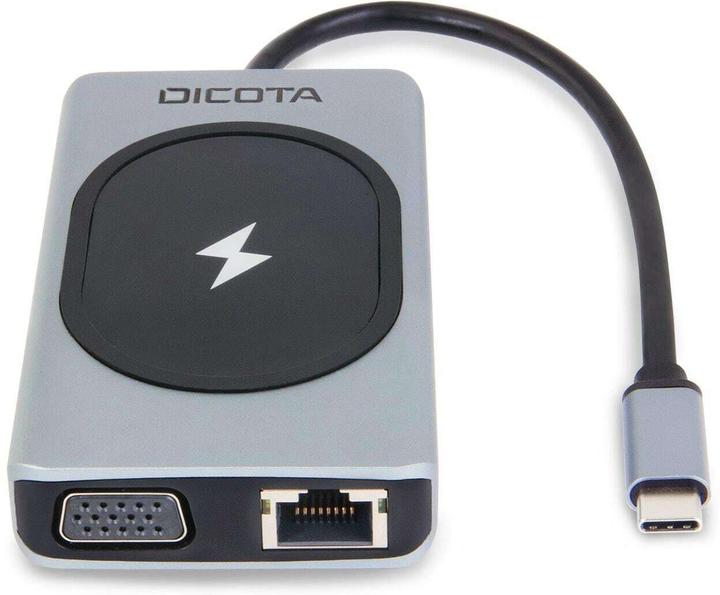 Actual product image Dicota USB-C 10-in-1 Charging Hub 4K PD 100W silver (USB-C, 7 ports)