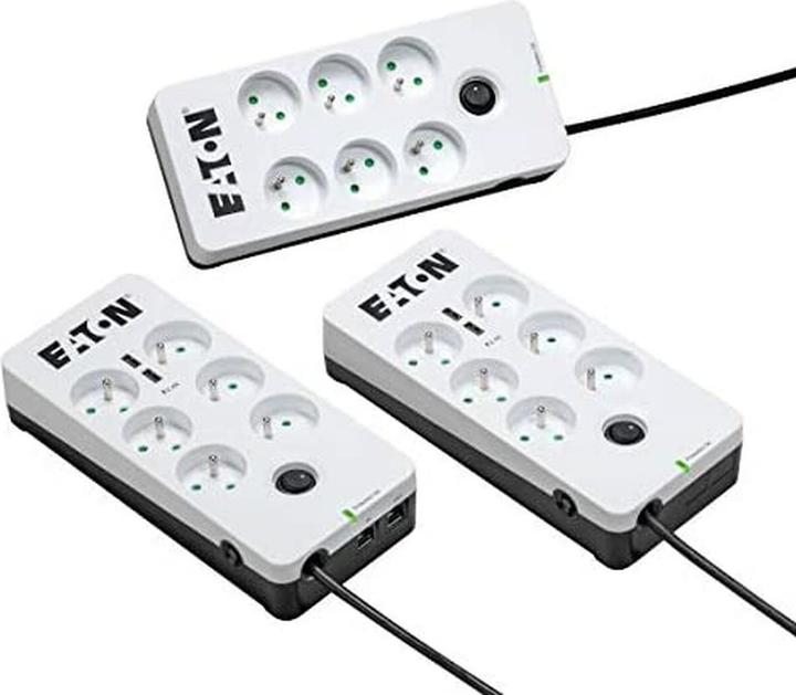 Actual product image Eaton Overvoltage protection PB6F (6 x UTE, 10 A, white) (6x, CEE 7/5, 1.50 m)