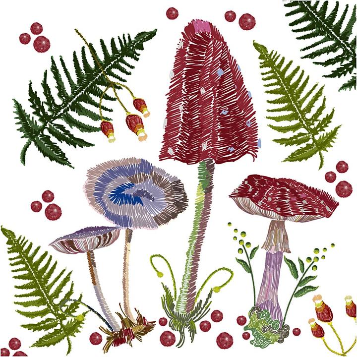Image du produit Paper + Design Serviette de table Dans la forêt 33x33cm (20 pcs, 33 x 33 cm)