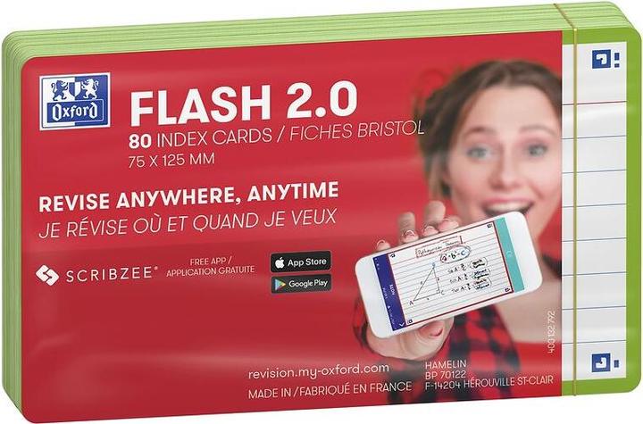 Image du produit Oxford 80 flashcards FLASH 2.0 - 7 (75 x 125 mm, 80x)